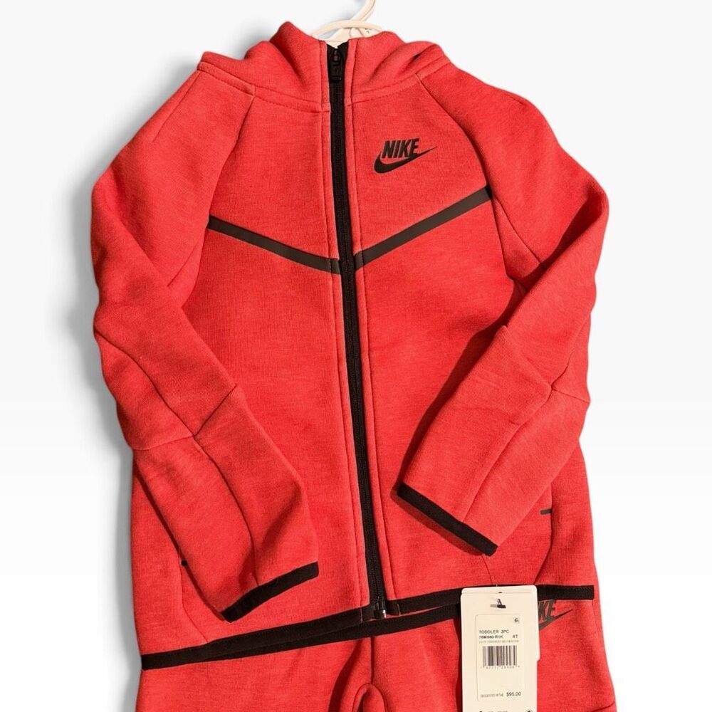 Nike 2-Piece Tech Fleece Full Zip Hoody Pants Jogger Set Toddler size 4T New (a) - Picture 3 of 11
